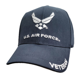 U.S. Air Force Veteran Wing Logo Ballcap - DARK NAVY