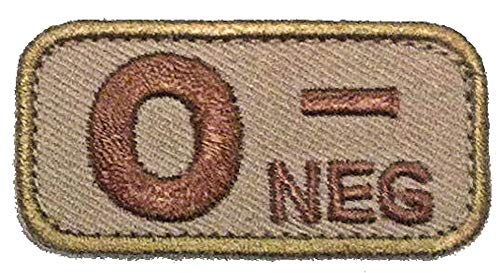 O NEGATIVE Blood Type Patch - DESERT