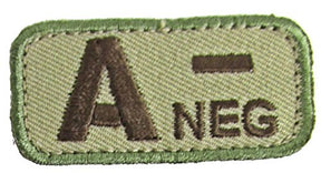 A NEGATIVE Blood Type Patch - MULTICAM OCP