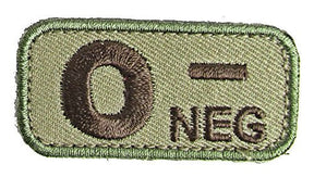 O NEGATIVE Blood Type Patch - MULTICAM OCP