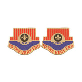 528th ENGINEER BATTALION Distinctive Unit Insignia - Pair - TO THE VERY END