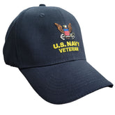 U.S. NAVY Veteran Ballcap with Eagle, Shield, Anchor Logo