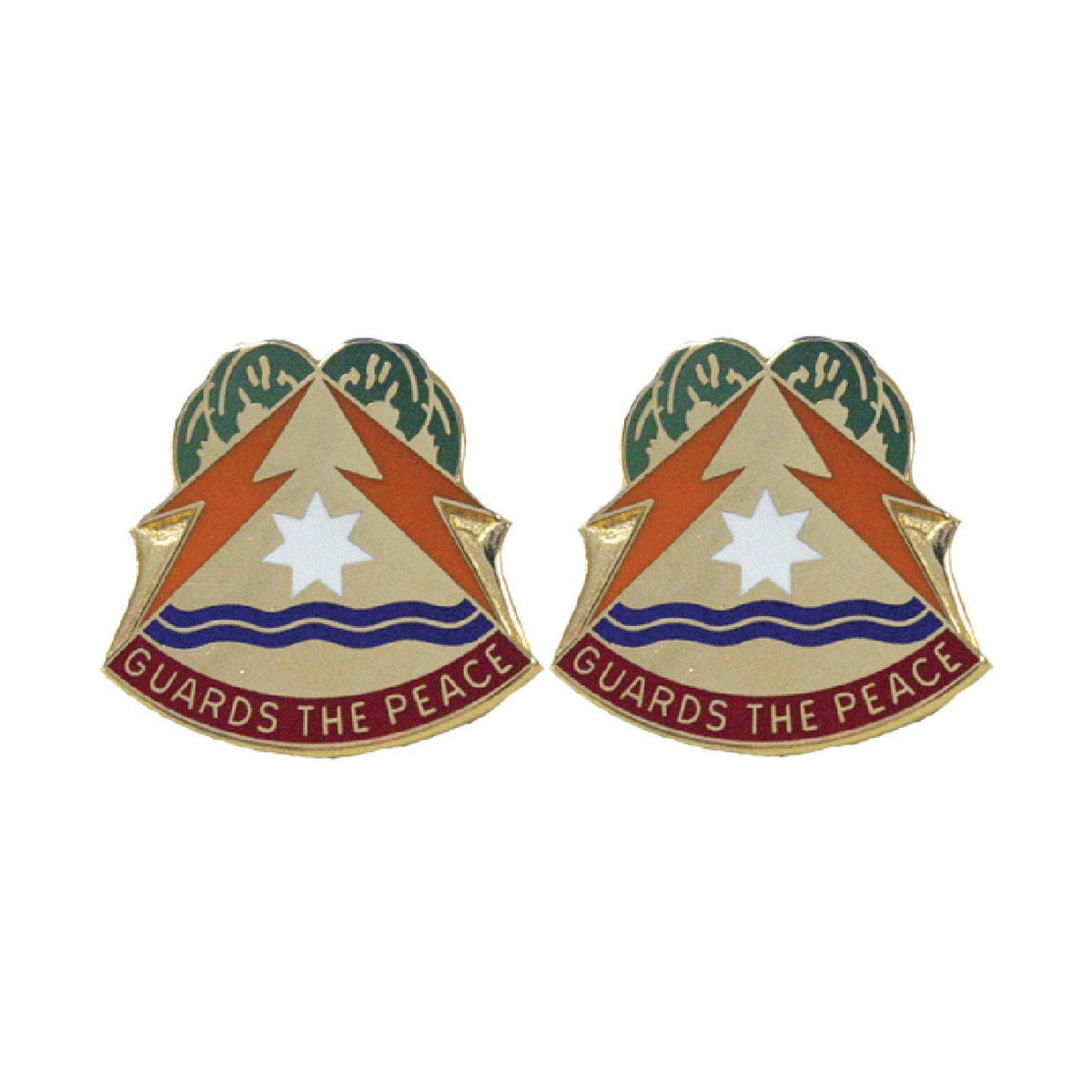 53rd Signal Brigade Distinctive Unit Insignia - Pair - Guards the Peace