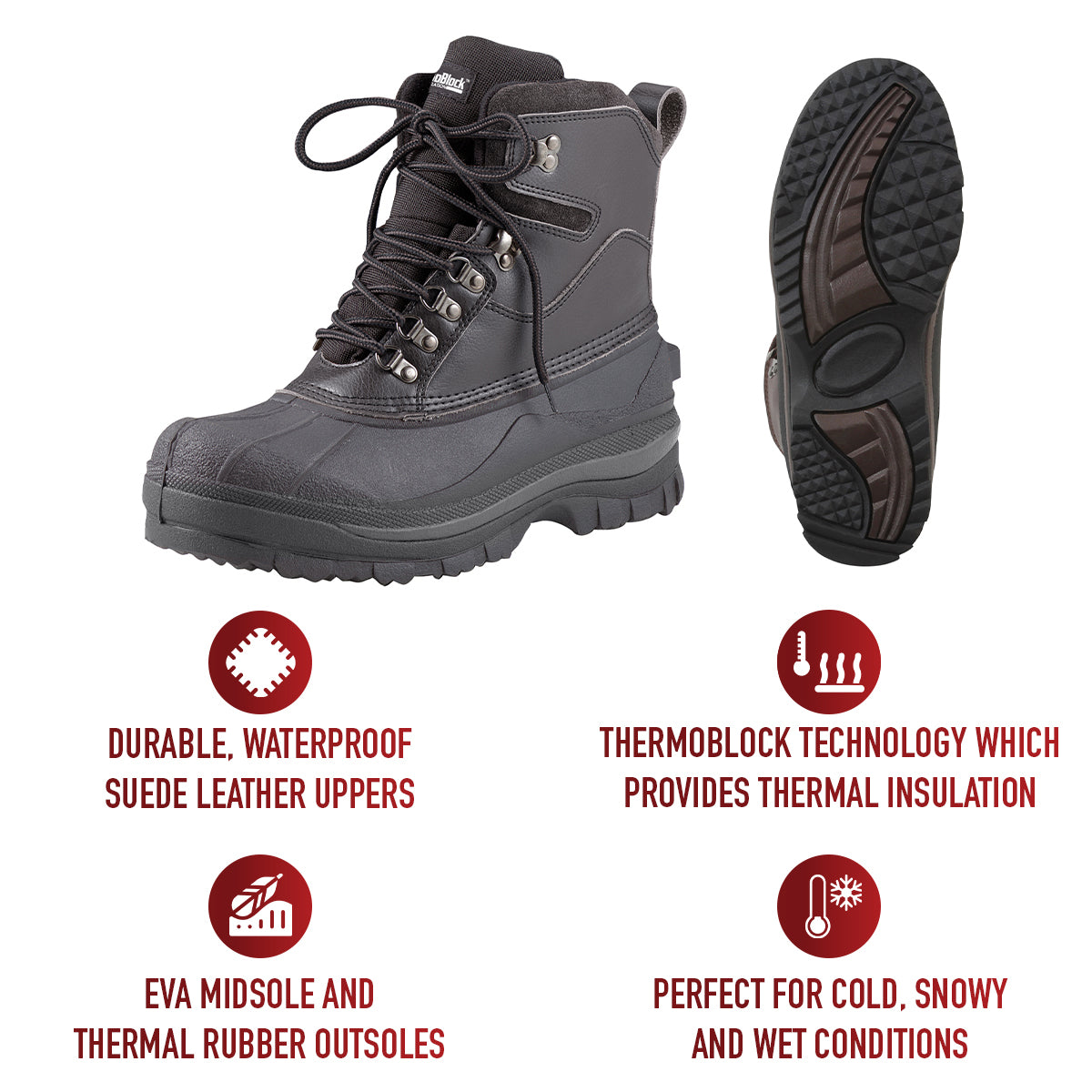 Rothco Cold Weather Hiking Boots - 8 Inch