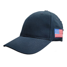Navy Blue Ballcap - American Flag on Side
