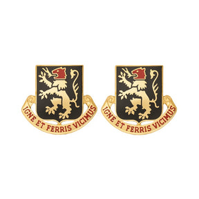 640th Regiment Unit Crest - Pair - IGNE ET FERRIS VICIMUS