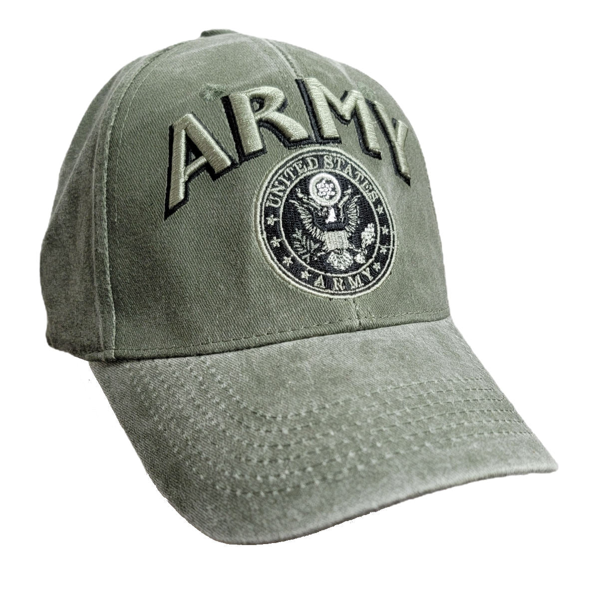 Army 3D Text Ballcap with Emblem - OLIVE DRAB