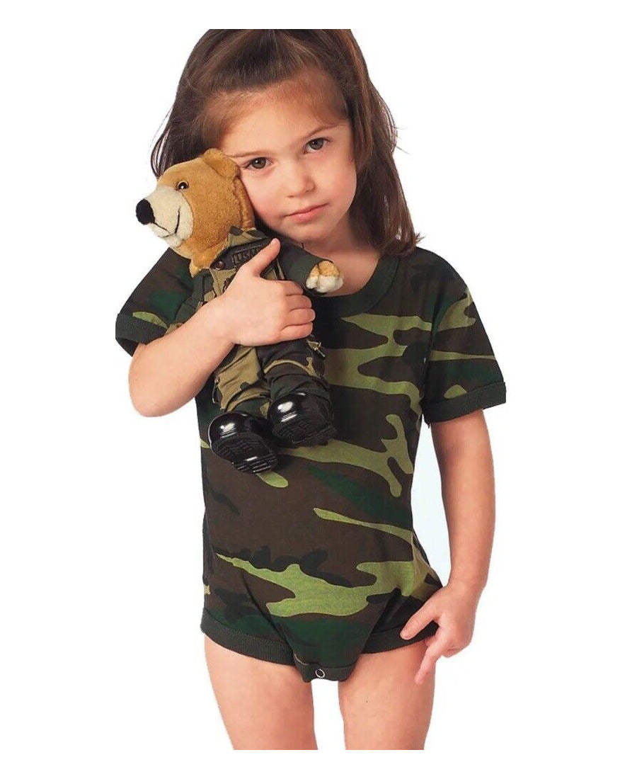 CLEARANCE - Kids Infants Woodland Camo One-Piece Bodysuit