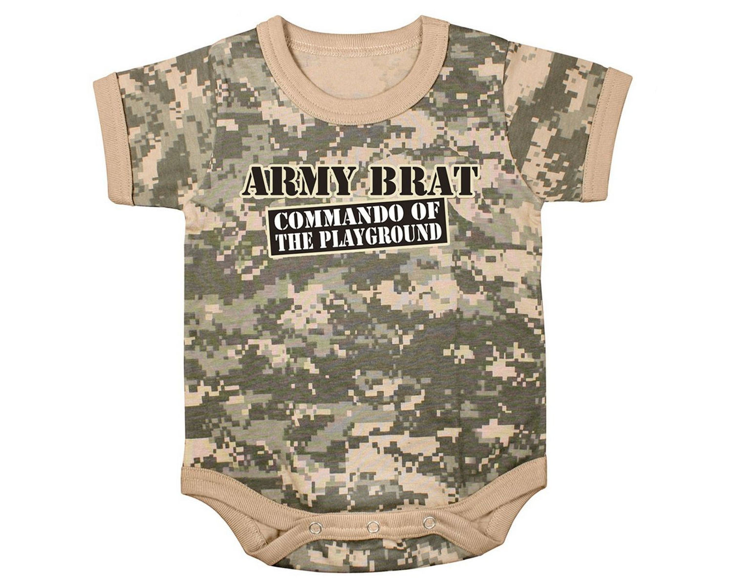 CLEARANCE - Kids Infants Army Brat One-Piece Bodysuit