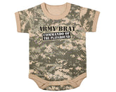 CLEARANCE - Kids Infants Army Brat One-Piece Bodysuit