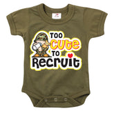 CLEARANCE - Kids Infants Too Cute to Recruit One-Piece Bodysuit