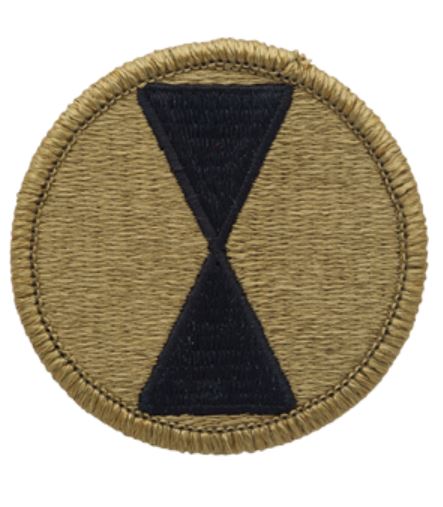 7th Infantry Division OCP Patch with Hook Fastener