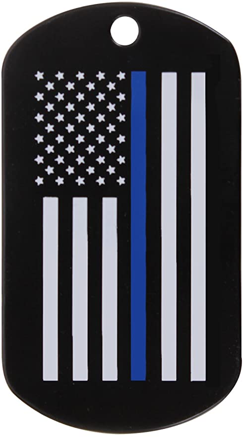 Thin Blue Line Dog Tag