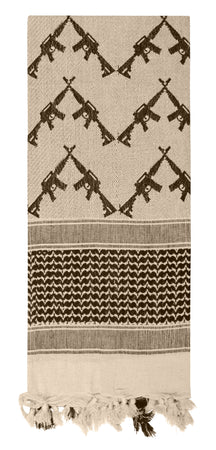 Rothco Crossed Rifles Shemagh Tactical Desert Keffiyeh Scarf