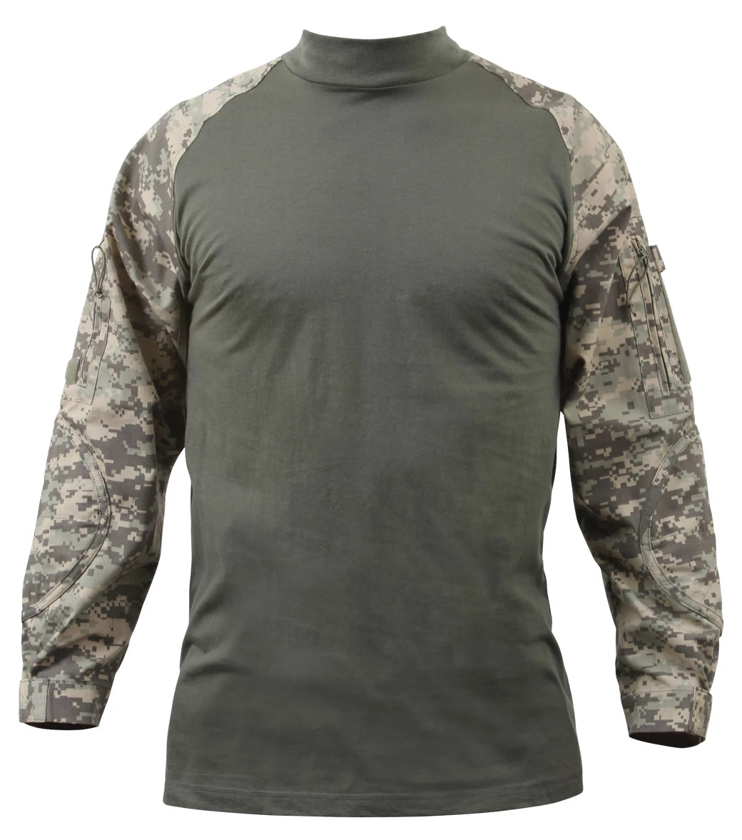 Rothco NYCO FR Fire Retardant Combat Shirt - ACU Digital Camo - front view