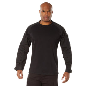 Rothco NYCO FR Fire Retardant Combat Shirt - Black - front view