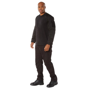 Rothco NYCO FR Fire Retardant Combat Shirt - Black - left angle view