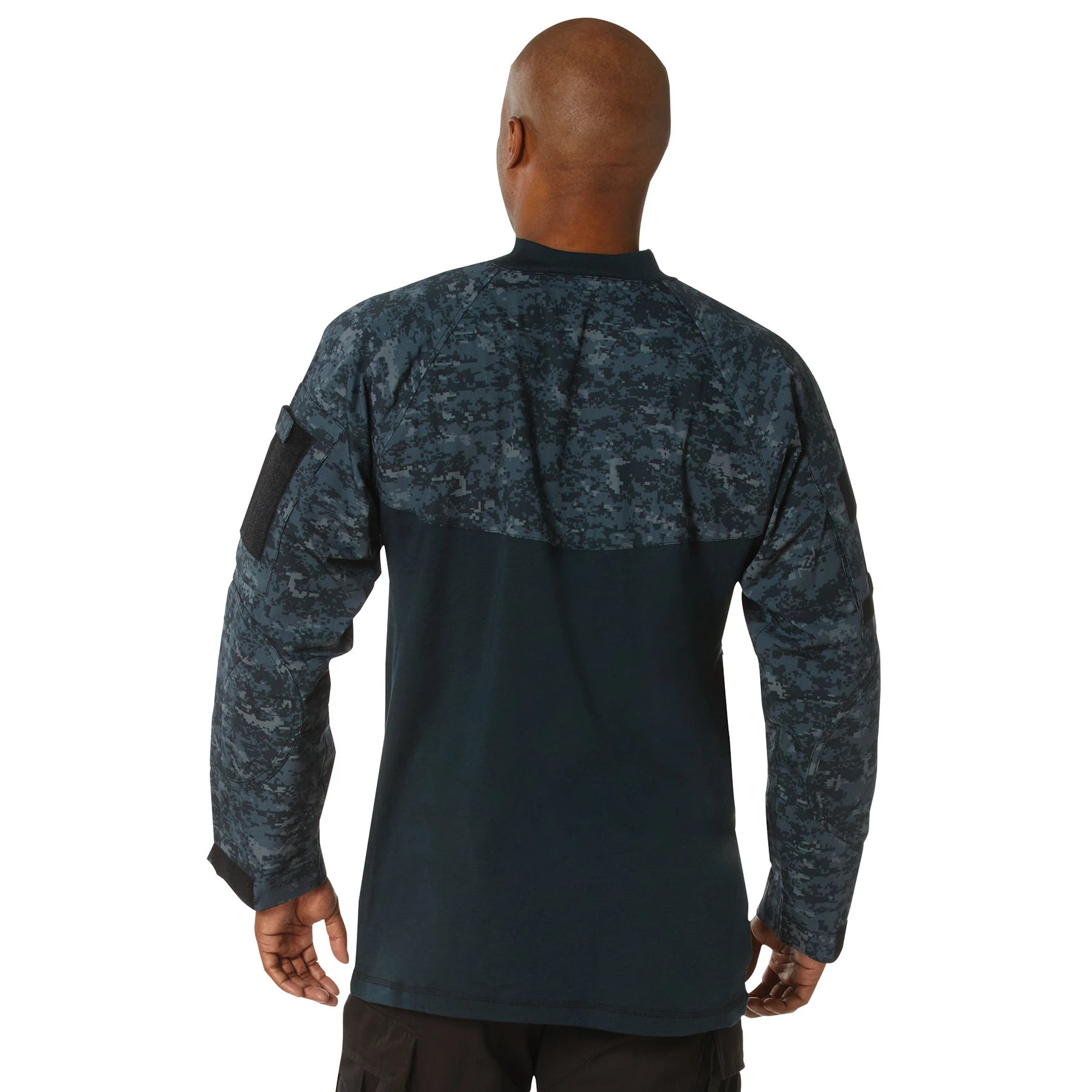 Rothco NYCO FR Fire Retardant Combat Shirt - Midnight Digital Camo - back view