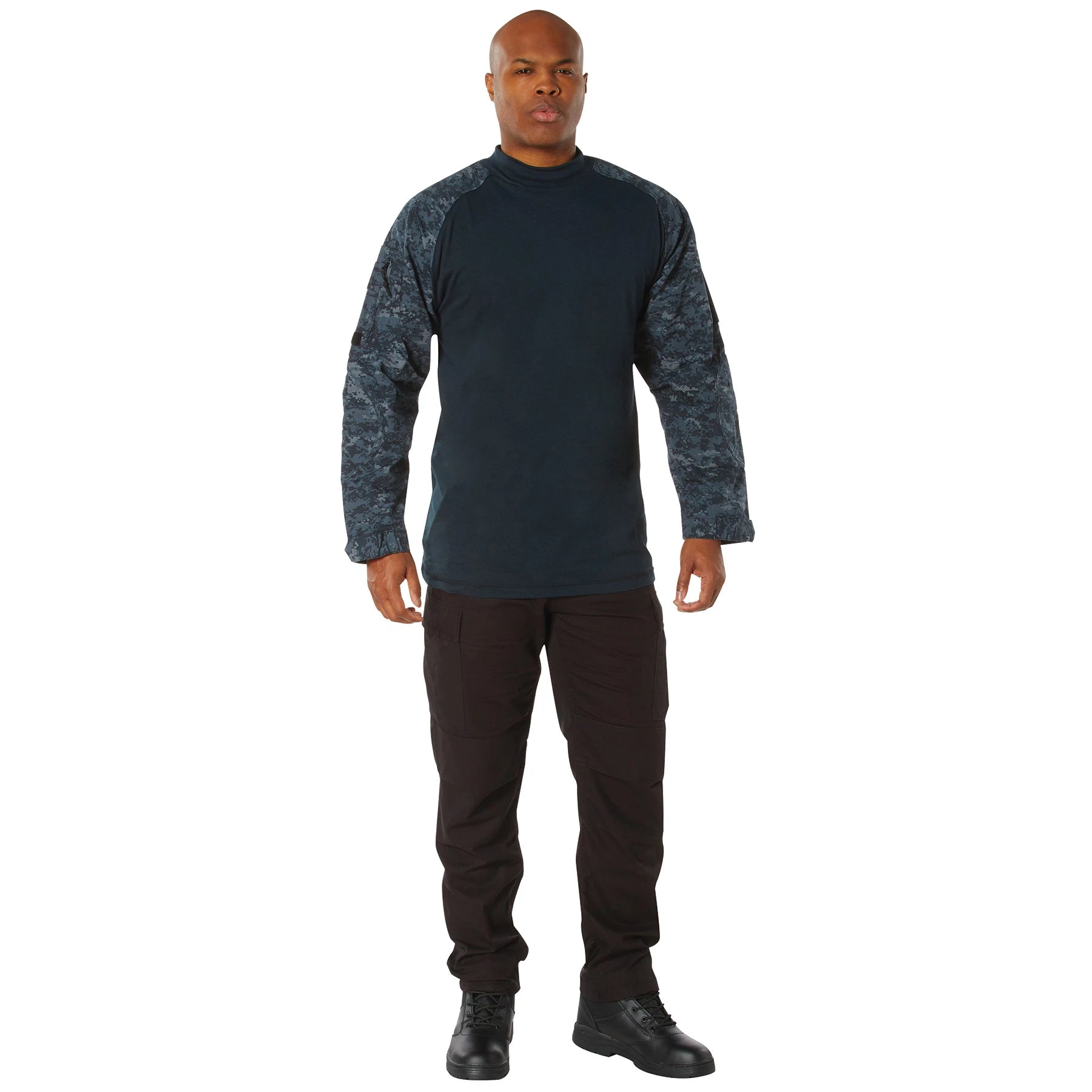 Rothco NYCO FR Fire Retardant Combat Shirt - Midnight Digital Camo - front view