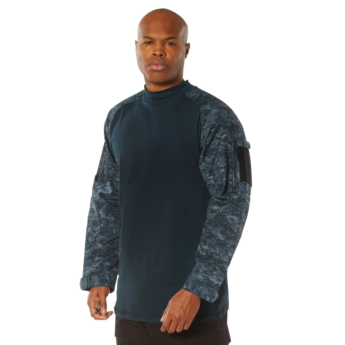 Rothco NYCO FR Fire Retardant Combat Shirt - Midnight Digital Camo - left angle view