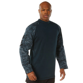 Rothco NYCO FR Fire Retardant Combat Shirt - Midnight Digital Camo - right angle view