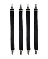 Standard Shirt Stays with Locking Clamps - BLACK (4 PIECE)