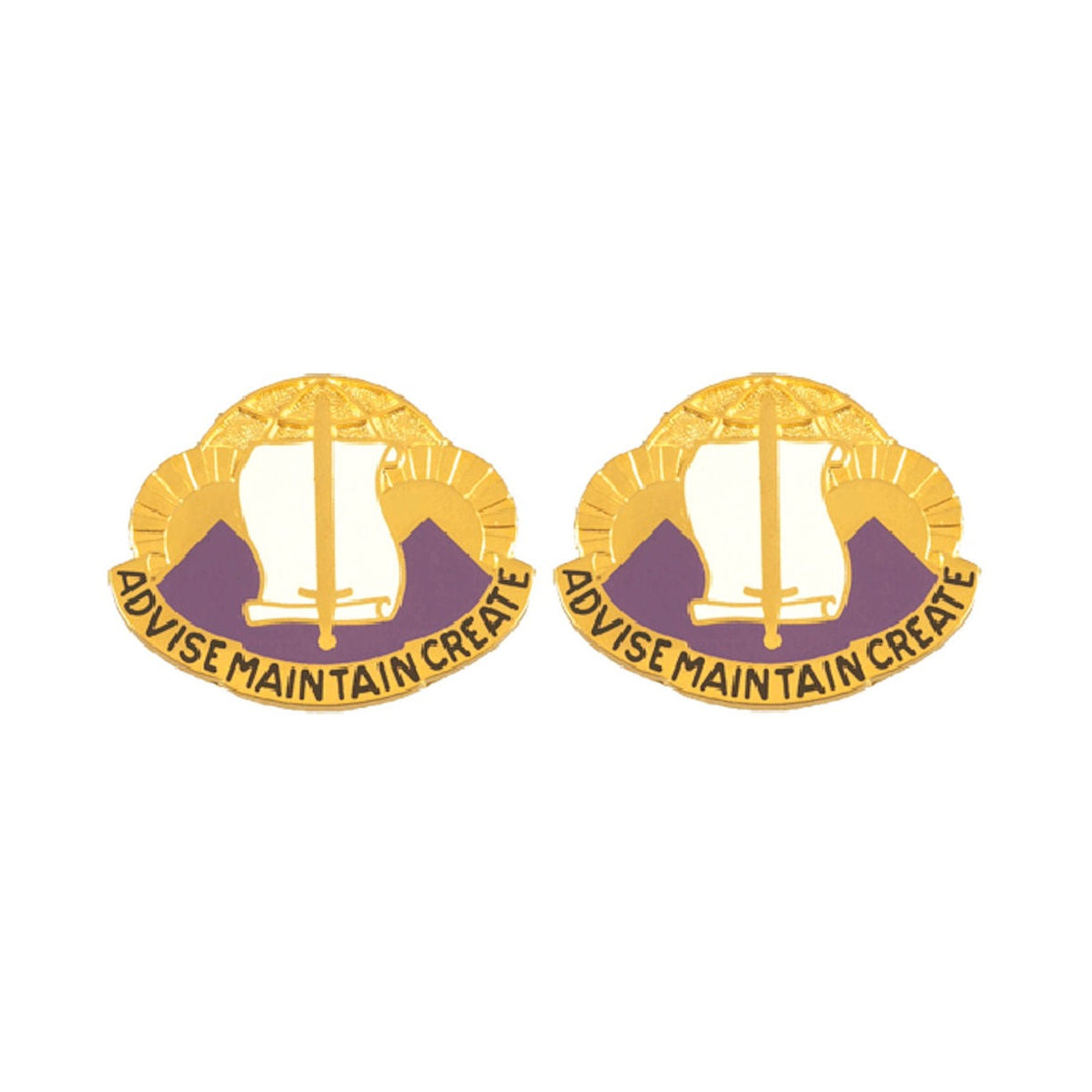 96th Civil Affairs Distinctive Unit Insignia - Pair - Advise Maintain Create