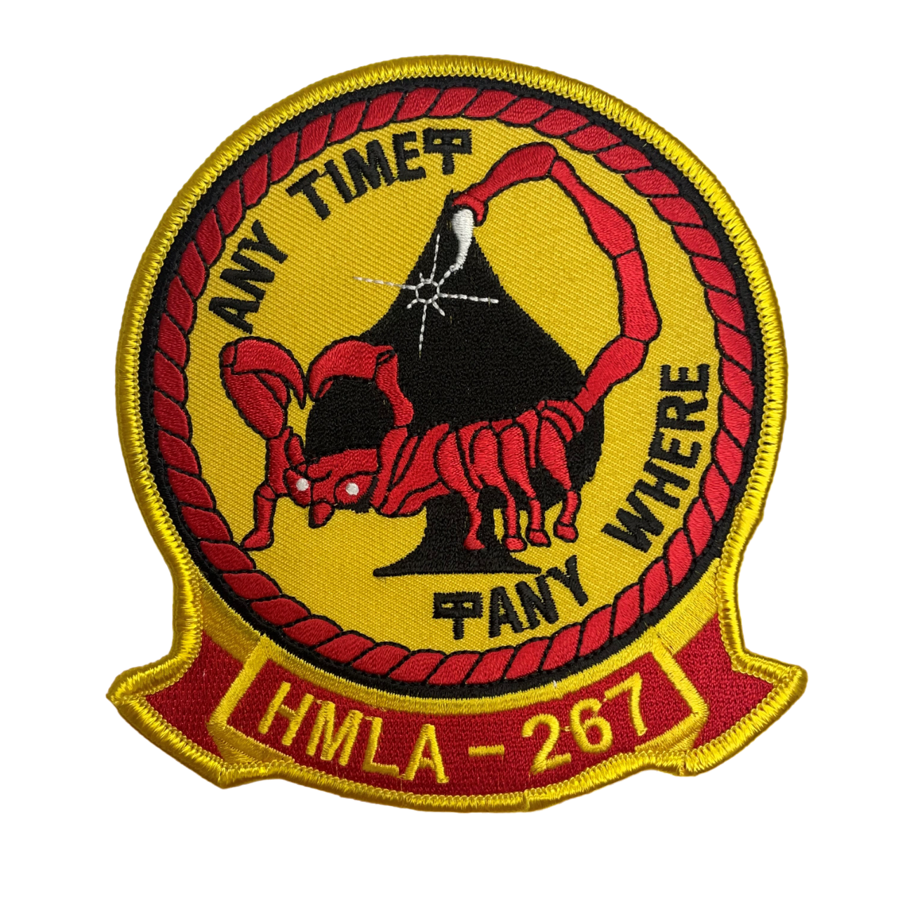 HMLA-267 Stingers "Any Time, Anywhere" - Officially Licensed USMC Patch
