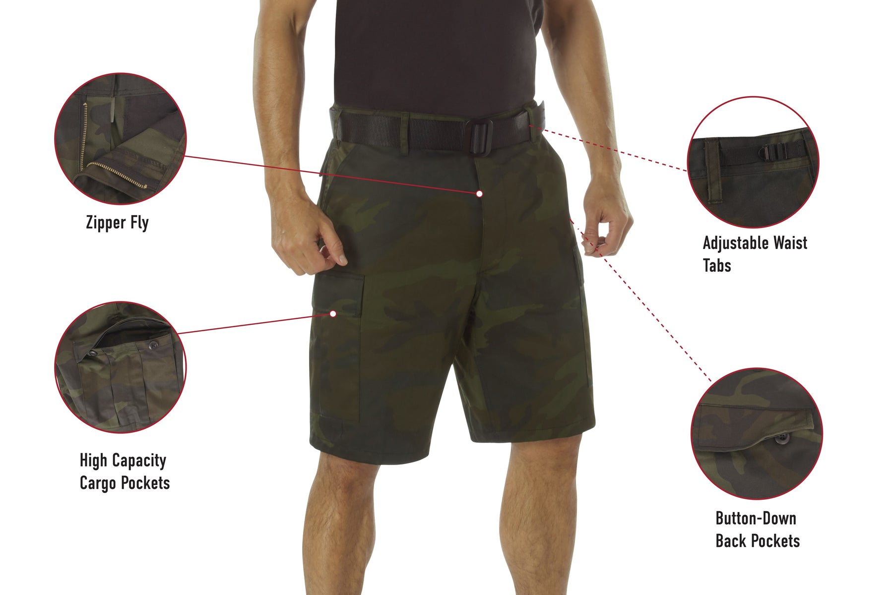 Rothco Midnight Camo Tactical BDU Shorts