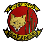 H&HS MCAS Beaufort USMC Sew-On Patch - Swamp Foxes (Winking)
