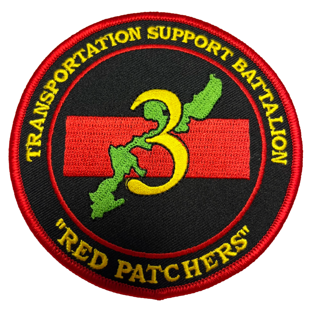 USMC 3rd Transport Support Battalion - Red Patchers - Sew-On Patch