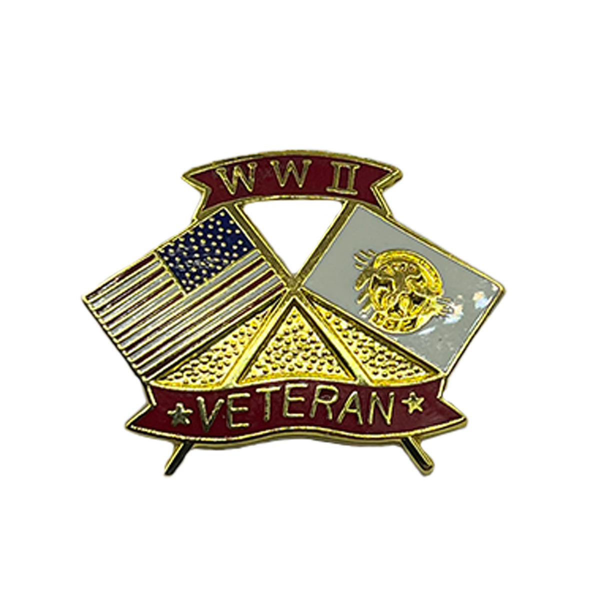 WW2 veteran metal pin