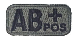 AB POSITIVE Blood Type Patch - FOLIAGE GREEN