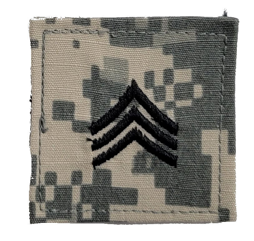 U.S. Army ACU Rank Insignia with HOOK FASTENER - Each  CLOSEOUT