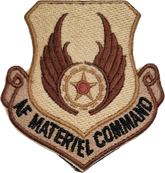 U.S. Air Force Materiel Command Patch with Hook Fastener
