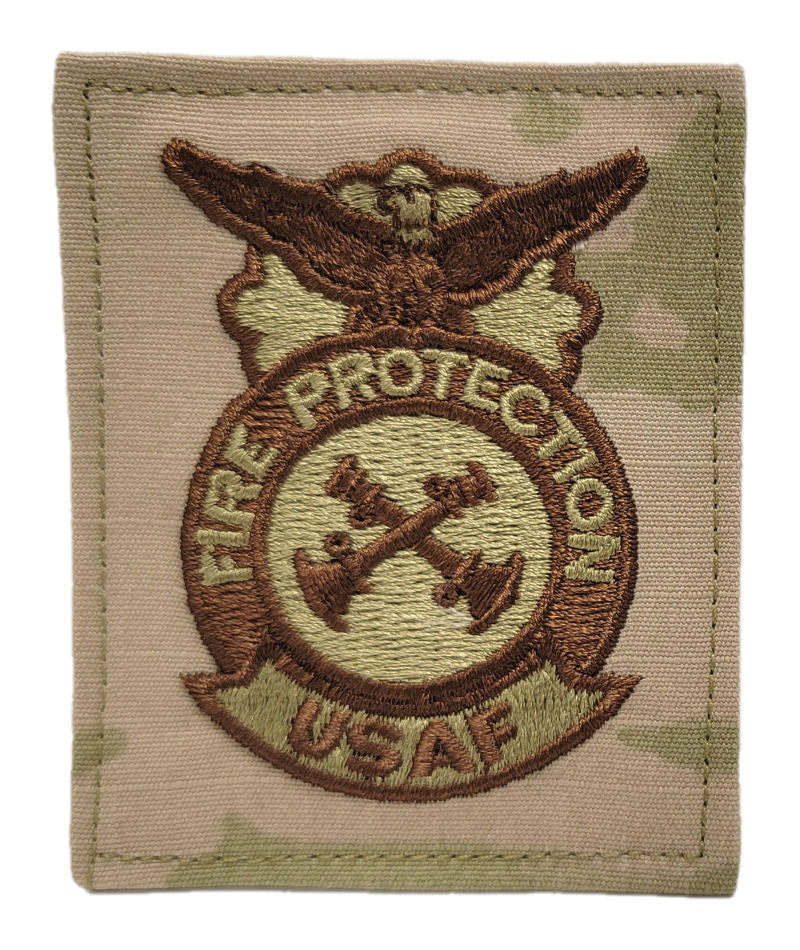 Air Force Fire Protection Badge - Station Chief OCP Patch - 2 Bugles