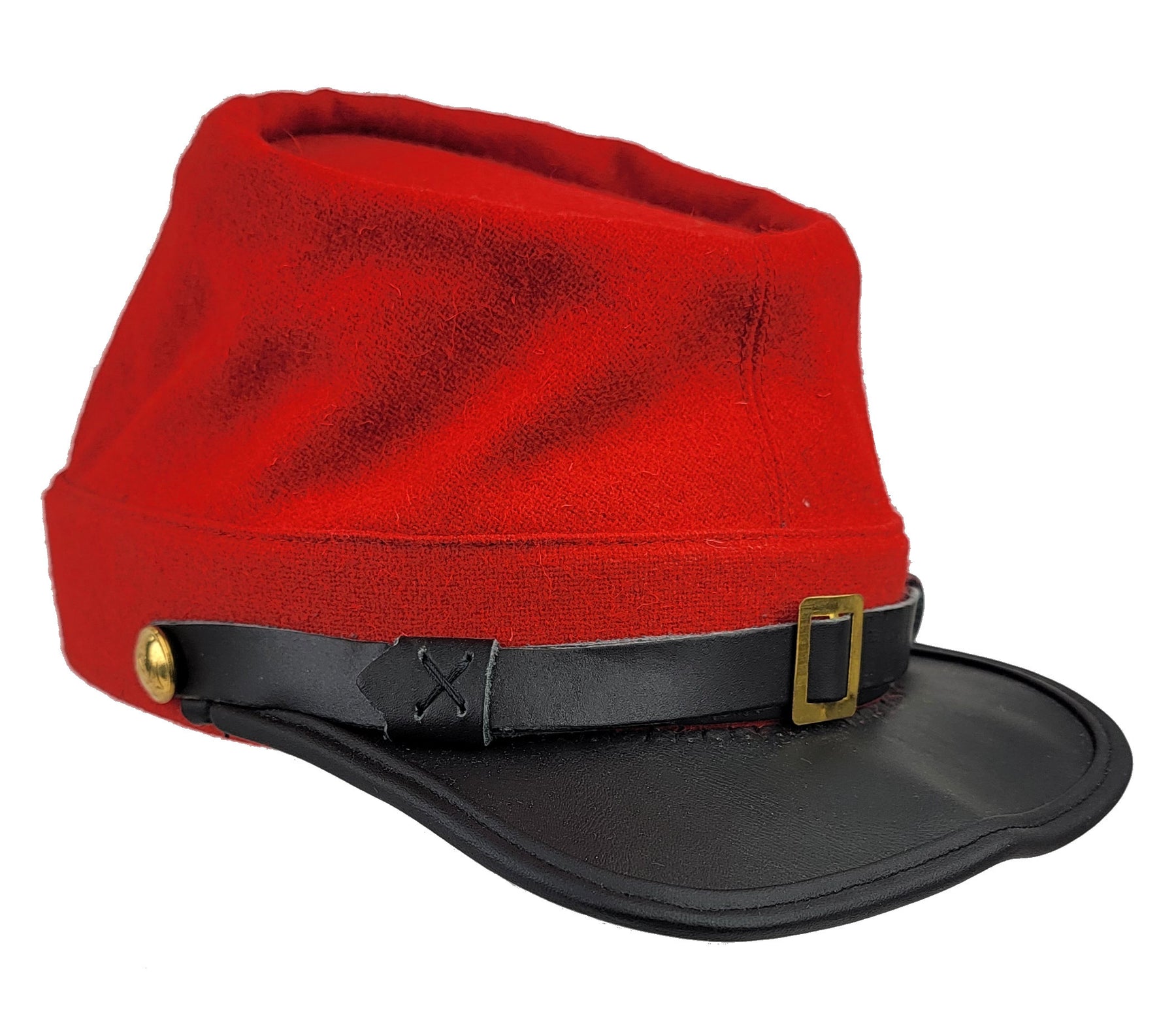 CALOT MILITAIRE ARTILLERIE, Calot En Drap Noir, Passepoil Rouge Et CALOT MILITAIRE ARTILLERIE, Calot En Drap Noir, Passepoil Rouge Et
