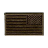 American Flag Subdued Olive Drab Reverse Patch   2 x 3.25 inch SEW On Style
