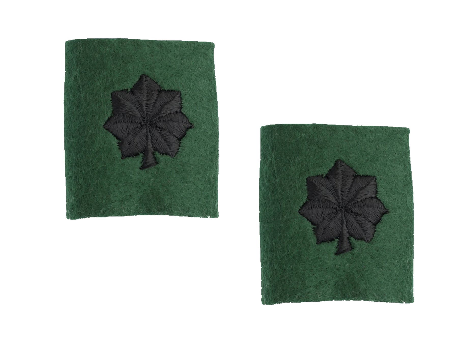 U.S. Army Leadership Tabs - Green Felt Leader Rank - PAIR