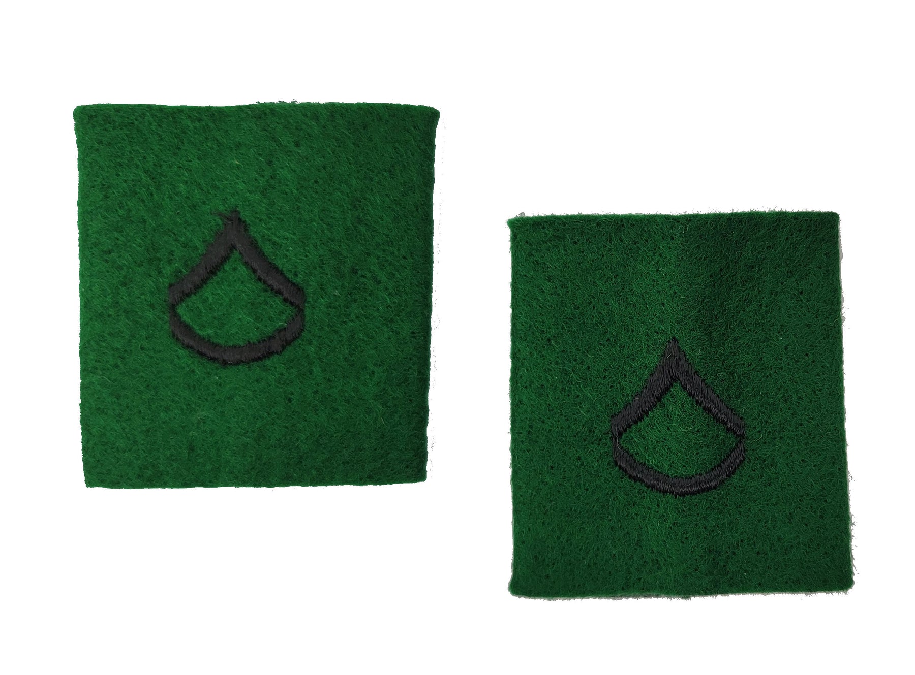 U.S. Army Leadership Tabs - Green Felt Leader Rank - PAIR