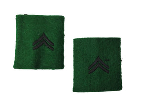 U.S. Army Leadership Tabs - Green Felt Leader Rank - PAIR