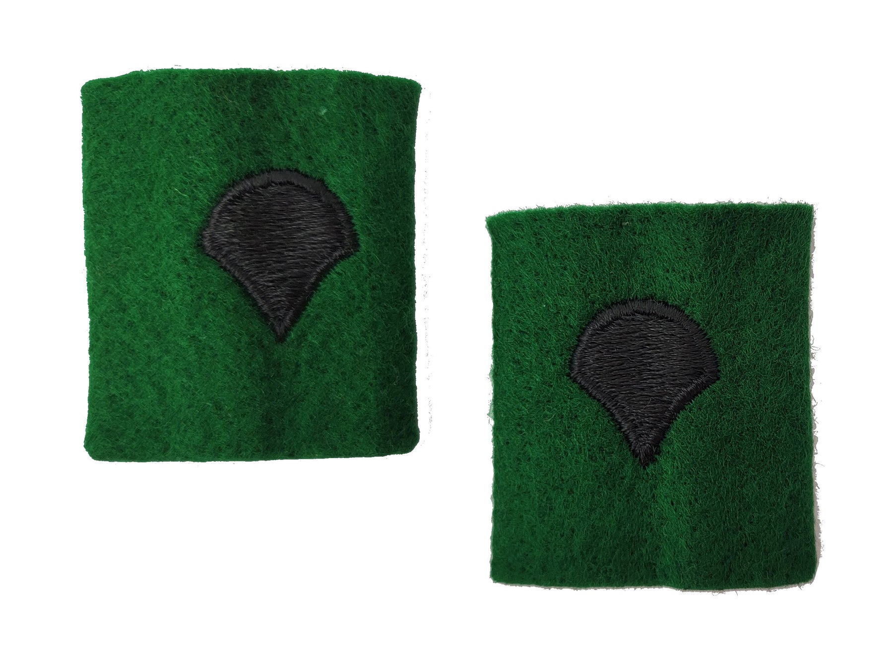 U.S. Army Leadership Tabs - Green Felt Leader Rank - PAIR