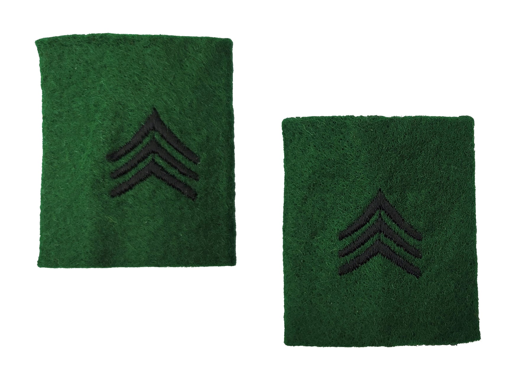 U.S. Army Leadership Tabs - Green Felt Leader Rank - PAIR