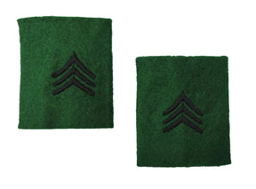 U.S. Army Leadership Tabs - Green Felt Leader Rank - PAIR