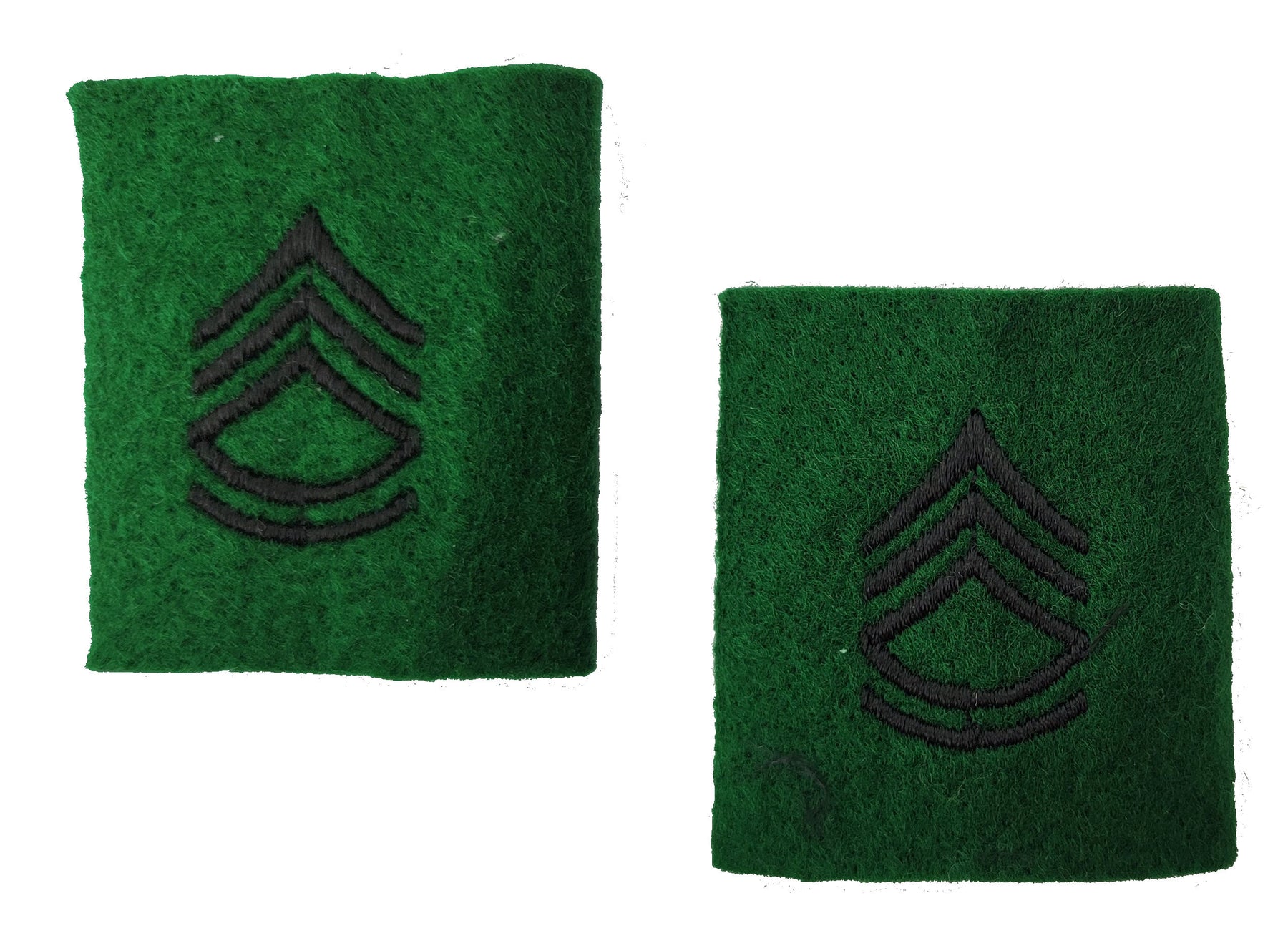 U.S. Army Leadership Tabs - Green Felt Leader Rank - PAIR