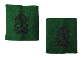 U.S. Army Leadership Tabs - Green Felt Leader Rank - PAIR