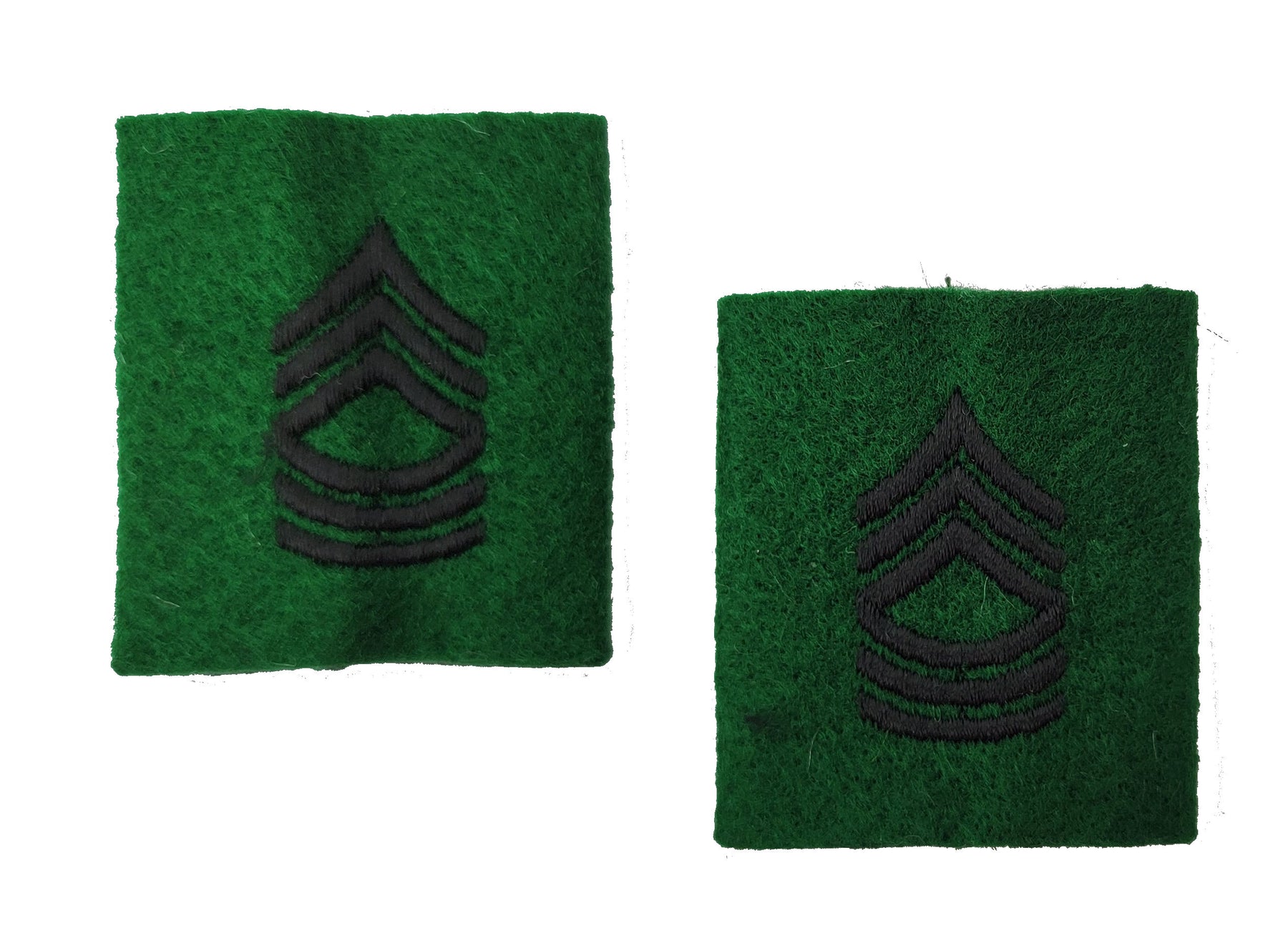 U.S. Army Leadership Tabs - Green Felt Leader Rank - PAIR