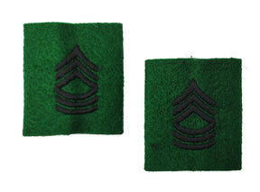 U.S. Army Leadership Tabs - Green Felt Leader Rank - PAIR