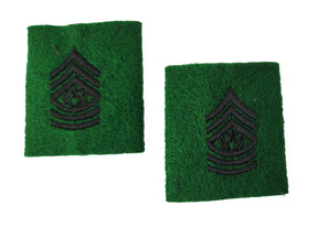 U.S. Army Leadership Tabs - Green Felt Leader Rank - PAIR