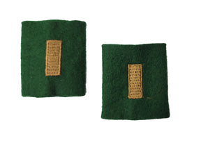 U.S. Army Leadership Tabs - Green Felt Leader Rank - PAIR